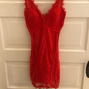 Red Bebe Mini Dress